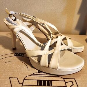 Stuart Weitzman Strappy White Pumps